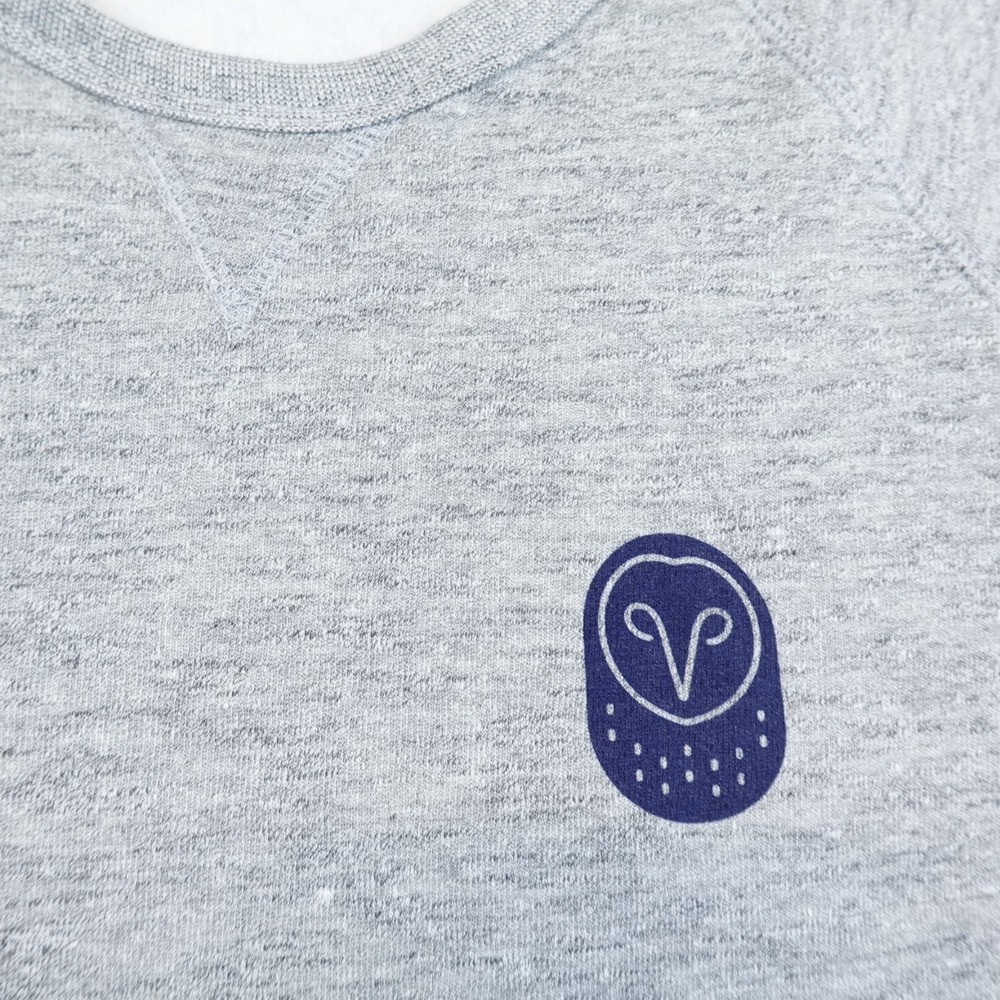 Marine Layer Sweatshirt XL Pullover Heather Gray Fleece Lined Samsara Owl - Picture 3 of 9